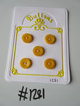 No.1281 Lot of 5 Yellow Buttons
