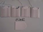 Set of 4 No.2462 White with Blue Dots Unique Handmade Gift Tags