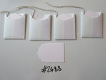 Set of 4 No.2488 Pale Blue, Green & Lilac Stripe Unique Handmade Gift Tags