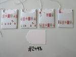 Set of 4 No.2498 Blue with Christmas Bunting Unique Handmade Gift Tags