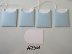 Set of 4 No.2501 Blue with White Snow-Like Spots Unique Handmade Gift Tags