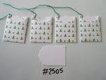 Set of 4 No.2505 White with Holly & Berries Unique Handmade Gift Tags