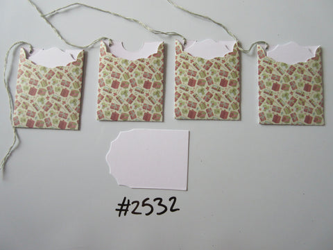 Set of 4 No.2532 Christmas Gift Boxes Unique Handmade Gift Tags