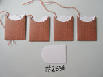 Set of 4 No.2536 Red with Coloured Spots Unique Handmade Gift Tags