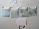 Set of 4 No.2547 Pale Blue with Snowy House Scene Unique Handmade Gift Tags