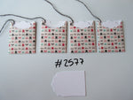 Set of 4 No.2577 Cream with Hats and Moustaches Unique Handmade Gift Tags