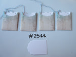 Set of 4 No.2588 Pale Blue and Cream Shades Unique Handmade Gift Tags