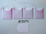 Set of 4 No.2593 Lilac and Pale Pink Shades Unique Handmade Gift Tags