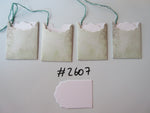 Set of 4 No.2607 Shades of Green Unique Handmade Gift Tags