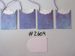 Set of 4 No.2609 Hazy Blue Colour Unique Handmade Gift Tags