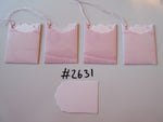 Set of 4 No.2631 Pink Watercolour Unique Handmade Gift Tags