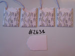 Set of 4 No.2638 White with Purple Wysteria Unique Handmade Gift Tags