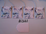 Set of 4 No.2641 Blue Watercolour Flowers Unique Handmade Gift Tags