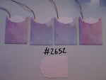 Set of 4 No.2652 Blue and Purple Watercolour Unique Handmade Gift Tags