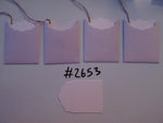 Set of 4 No.2653 Lilac with White Stripes Unique Handmade Gift Tags