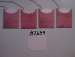 Set of 4 No.2659 Dark Salmon Pink with Brown Spots Unique Handmade Gift Tags