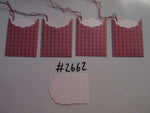 Set of 4 No.2662 Reddish Brown Gingham Print Unique Handmade Gift Tags