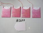 Set of 4 No.2677 Shades of Pink Unique Handmade Gift Tags