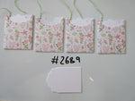 Set of 4 No.2689 Autumn Colour Flowers and Leaves Unique Handmade Gift Tags