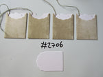 Set of 4 No.2706 Khaki Green Watercolour Unique Handmade Gift Tags