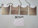 Set of 4 No.2709 Vintage Grey Shades Unique Handmade Gift Tags