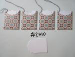 Set of 4 No.2710  Navy  Pink  Blue circle  Unique Handmade Gift Tags