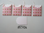 Set of 4 No.2728 Pink with 'Best Mum' and Flowers Unique Handmade Gift Tags