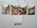 Set of 4 No.2737 Mixed Flower Pack of Unique Handmade Gift Tags