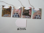 Set of 4 No.2738 Mixed Tapestry Pack of Unique Handmade Gift Tags