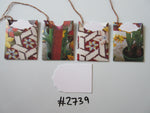 Set of 4 No.2739 Mixed Garden Tapestry Pack of Unique Handmade Gift Tags