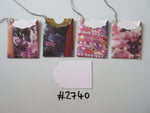 Set of 4 No.2740 Mixed Pack Flower and Tapestry of Unique Handmade Gift Tags