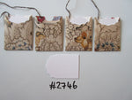 Set of 4 No.2746  Mixed flower Pack of Unique Handmade Gift Tags