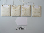 Set of 4 No.2765 Cream with Script Unique Handmade Gift Tags