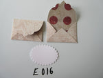 Set of 2 E016 Beige Lace Design Unique Handmade Envelope Gift Tags