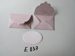 Set of 2 E037 Lilac and Pale Pink Circles Unique Handmade Envelope Gift Tags