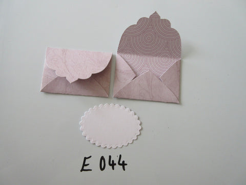 Set of 2 E044 Pale Pink Unique Handmade Envelope Gift Tags
