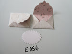 Set of 2 E054 Cream and Beige Print Unique Handmade Envelope Gift Tags