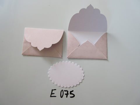 Set of 2 E075 Beige Handmade Envelope Gift Tags