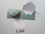 Set of 2 E077 Green with Holly Handmade Envelope Gift Tags