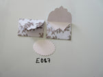 Set of 2 E087 Pale Blue with Holly & Berries Handmade Envelope Gift Tags