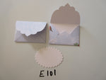 Set of 2 E101 Pale Blue with Swirls & Snowflake Handmade Envelope Gift Tags