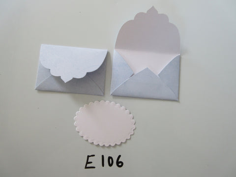 Set of 2 E106 Pale Blue Handmade Envelope Gift Tags