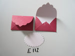 Set of 2 E112 Red with Snowflake Burst Handmade Envelope Gift Tags