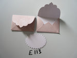 Set of 2 E113 Beige with Snowflakes Handmade Envelope Gift Tags