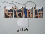 Set of 4 No.2804 Mens, Hobbies, Father's Day Unique Handmade Gift Tags