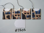 Set of 4 No.2805 Mens, Hobbies, Father's Day Unique Handmade Gift Tags