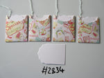 Set of 4 No.2834 Christmas Stamps Unique Handmade Gift Tags