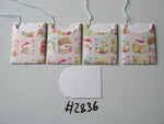 Set of 4 No.2836 Christmas Motif Stamps Unique Handmade Gift Tags