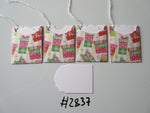 Set of 4 No.2837 Christmas Gift Boxes Unique Handmade Gift Tags