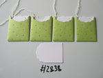 Set of 4 No.2838 Lime Green with Spots Unique Handmade Gift Tags